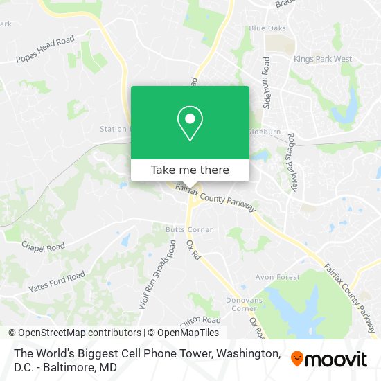 Mapa de The World's Biggest Cell Phone Tower