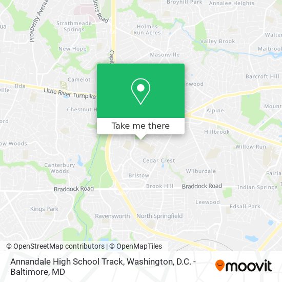 Mapa de Annandale High School Track