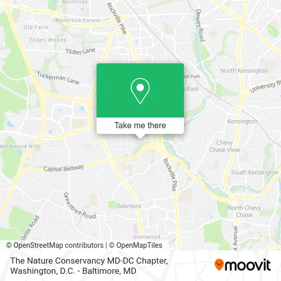 The Nature Conservancy MD-DC Chapter map