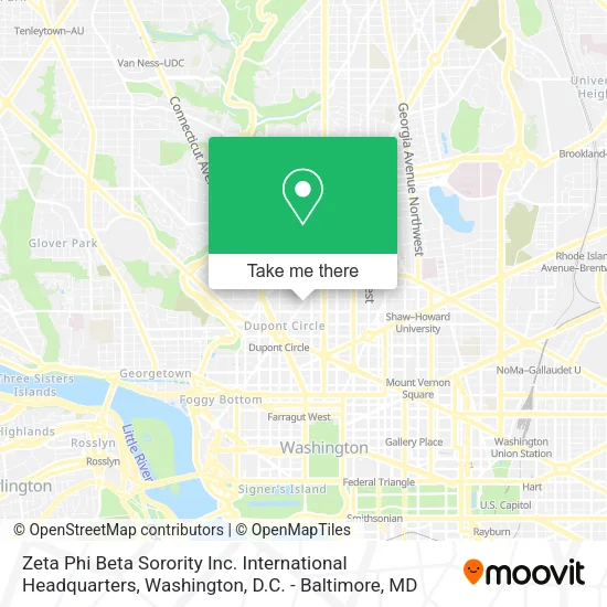 Zeta Phi Beta Sorority Inc. International Headquarters map