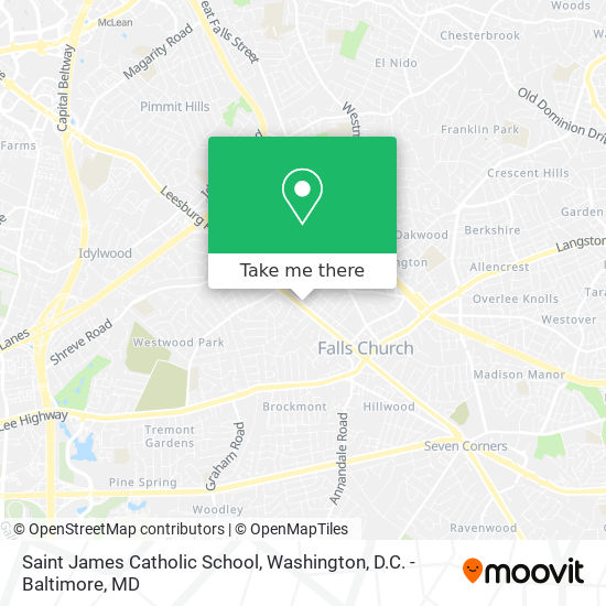 Mapa de Saint James Catholic School