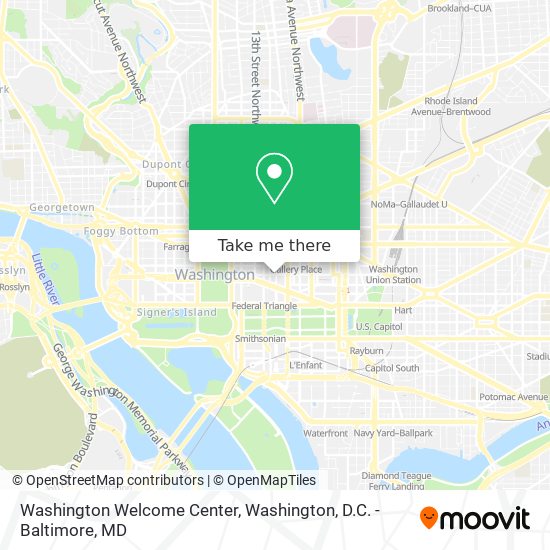 Mapa de Washington Welcome Center