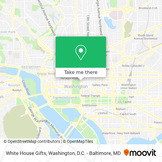 White House Gifts map