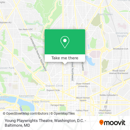 Mapa de Young Playwrights Theatre