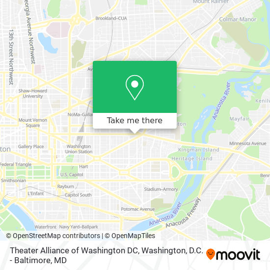 Mapa de Theater Alliance of Washington DC