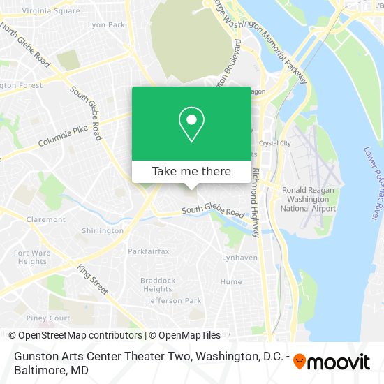 Mapa de Gunston Arts Center Theater Two