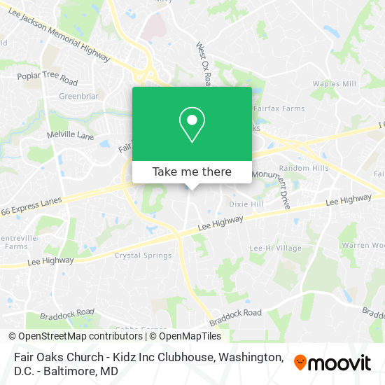 Fair Oaks Church - Kidz Inc Clubhouse map