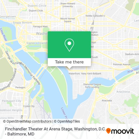 Mapa de Finchandler Theater At Arena Stage