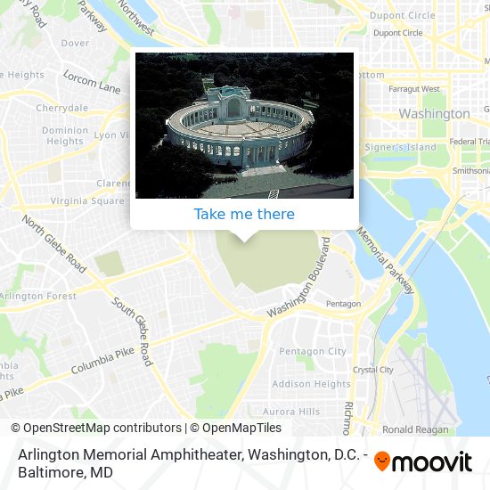 Arlington Memorial Amphitheater map