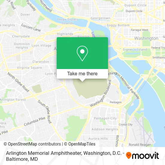 Arlington Memorial Amphitheater map