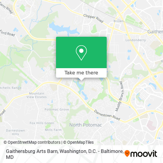Mapa de Gaithersburg Arts Barn