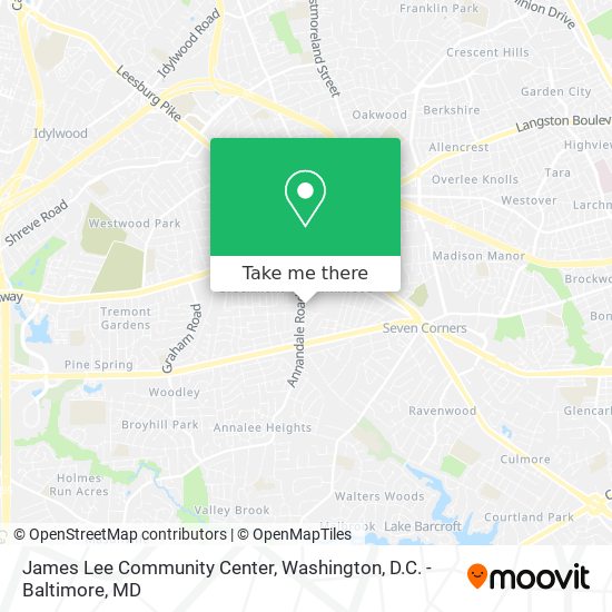 How to get to James Lee Community Center in West Falls Church by Bus or  Metro?