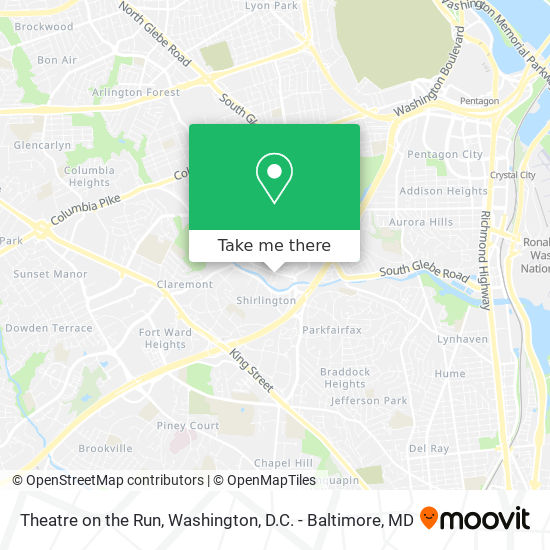 Theatre on the Run map