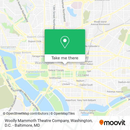Mapa de Woolly Mammoth Theatre Company