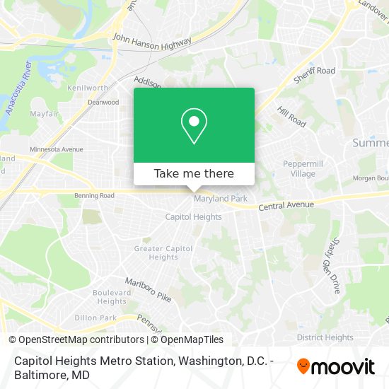 Mapa de Capitol Heights Metro Station