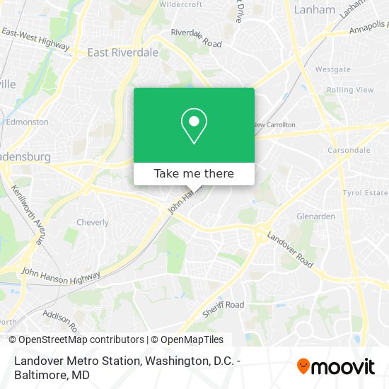 Landover Metro Station map