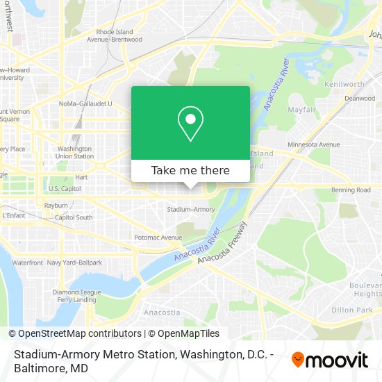 Stadium-Armory Metro Station map