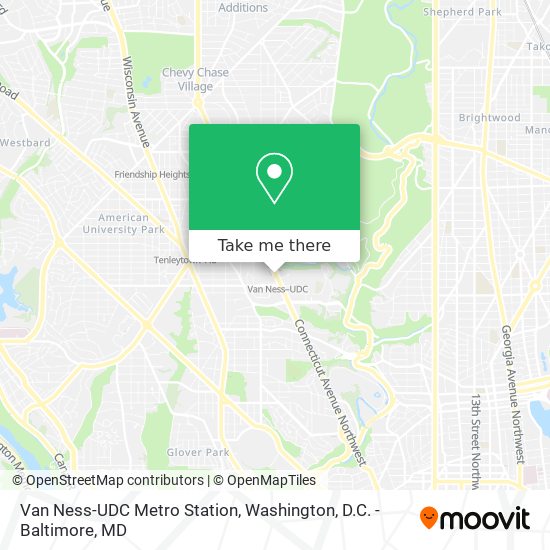 Van Ness-UDC Metro Station map