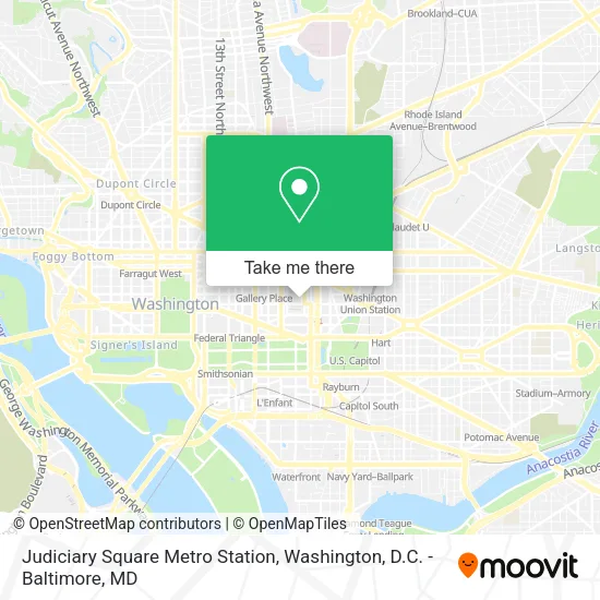 Judiciary Square Metro Station map