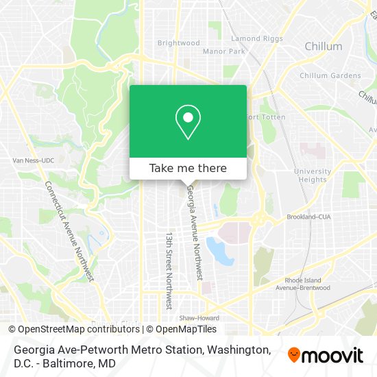 Mapa de Georgia Ave-Petworth Metro Station
