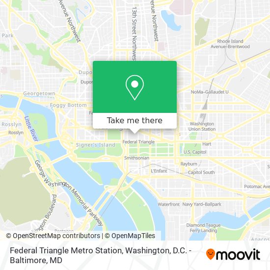 Mapa de Federal Triangle Metro Station