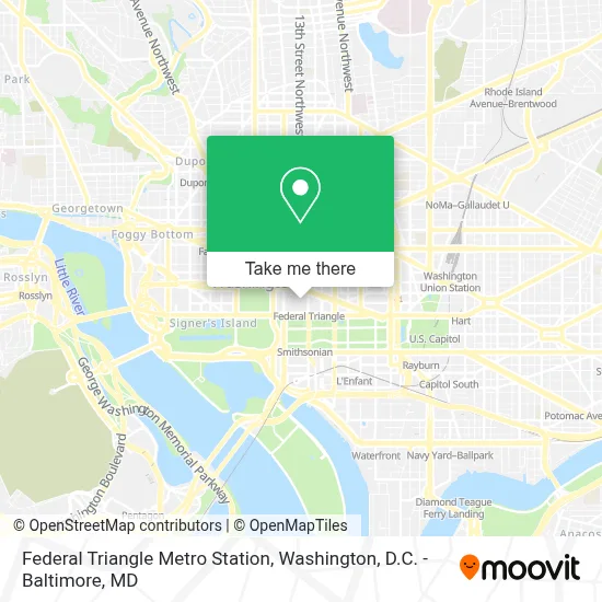 Federal Triangle Metro Station map