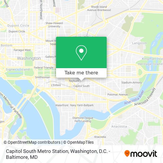 Capitol South Metro Station map