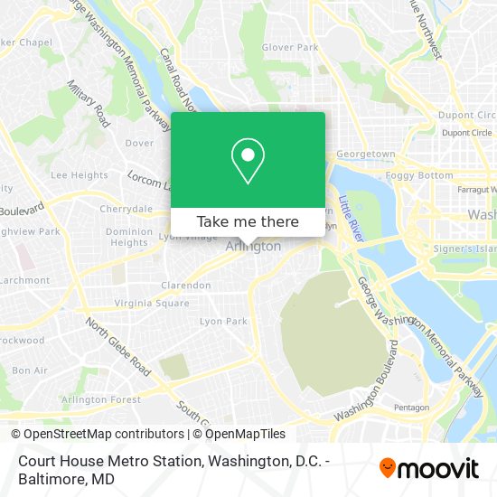 Court House Metro Station map