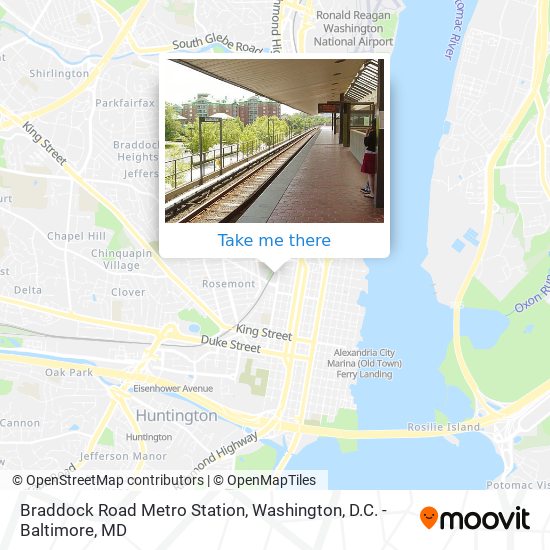 Braddock Road Metro Station map