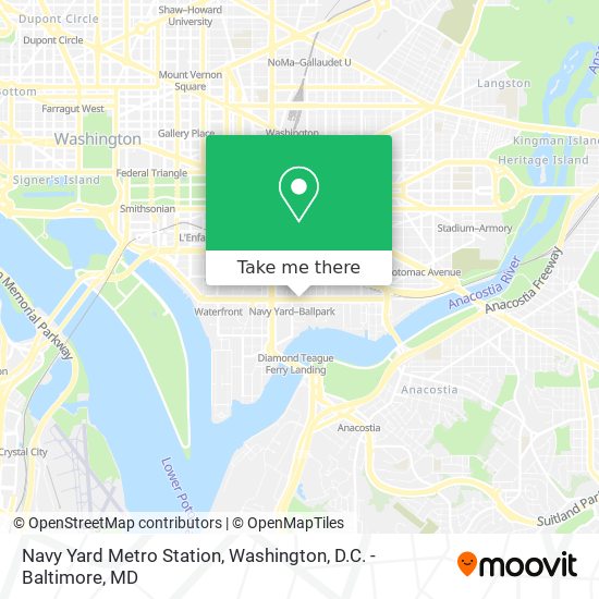 Mapa de Navy Yard Metro Station