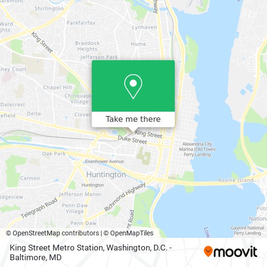 King Street Metro Station map