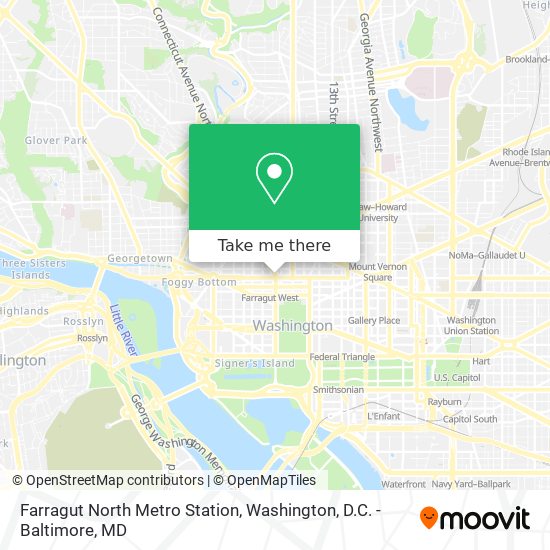 Farragut North Metro Station map