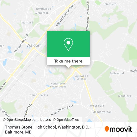 Thomas Stone High School map