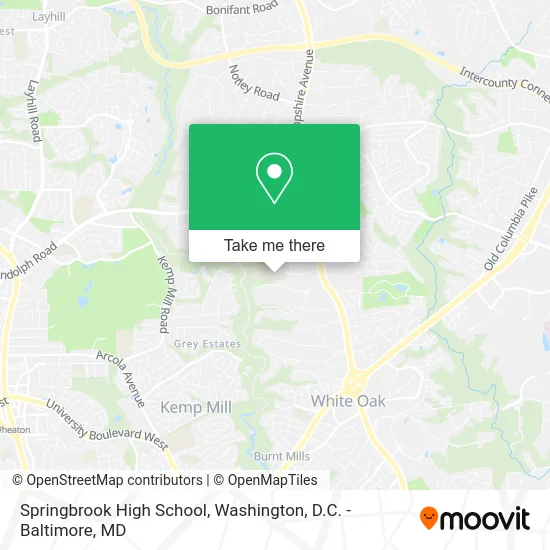 Springbrook High School map