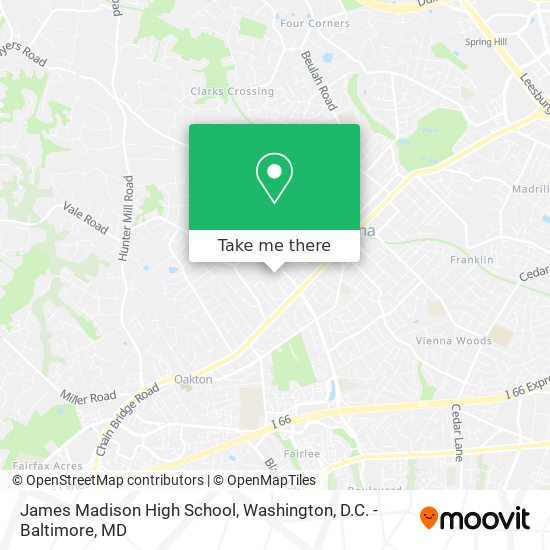 Mapa de James Madison High School