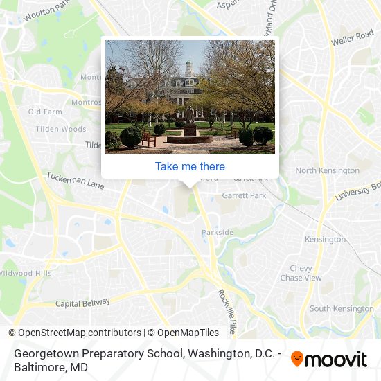 Georgetown Preparatory School map