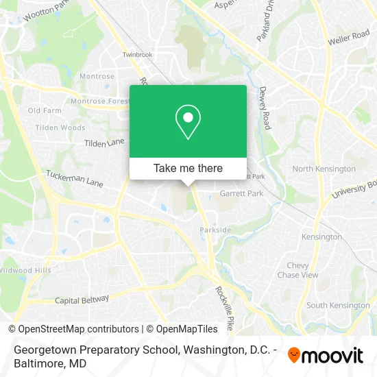 Georgetown Preparatory School map