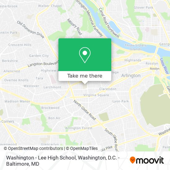 Mapa de Washington - Lee High School