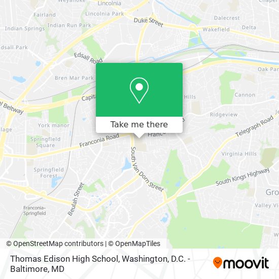 Thomas Edison High School map