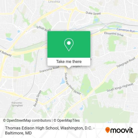 Thomas Edison High School map