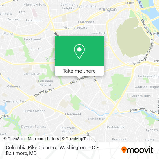 Columbia Pike Cleaners map