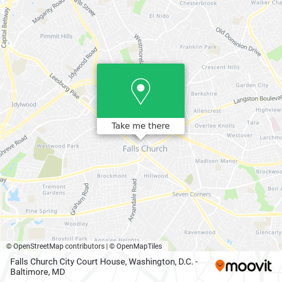 Falls Church City Court House map