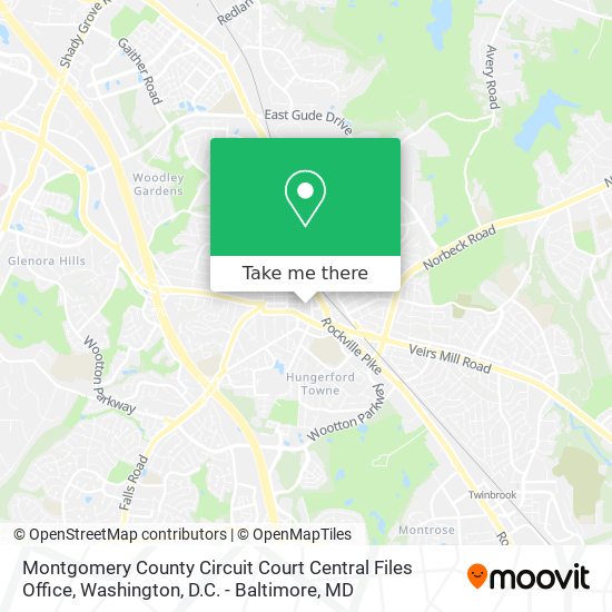Montgomery County Circuit Court Central Files Office map