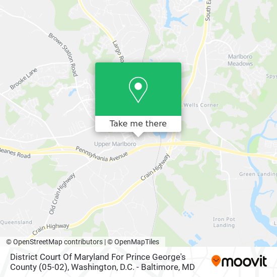 Mapa de District Court Of Maryland For Prince George's County (05-02)