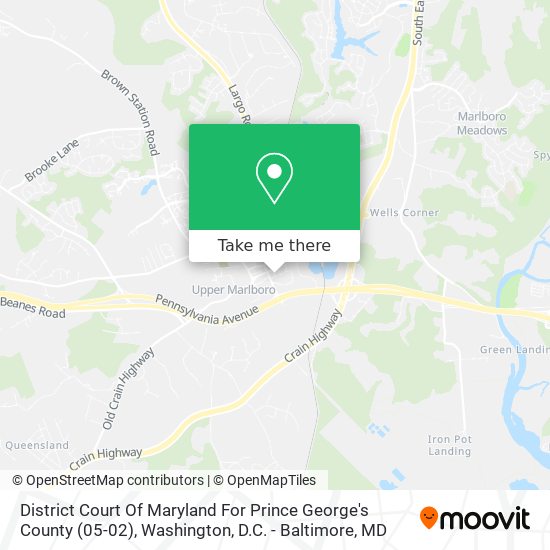 Mapa de District Court Of Maryland For Prince George's County (05-02)