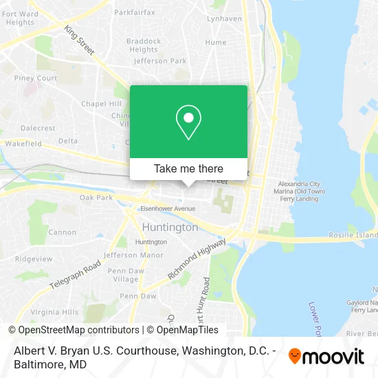 Mapa de Albert V. Bryan U.S. Courthouse