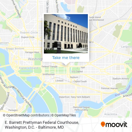 Mapa de E. Barrett Prettyman Federal Courthouse