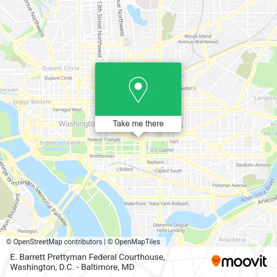 Mapa de E. Barrett Prettyman Federal Courthouse