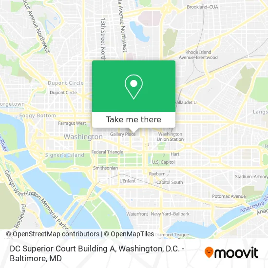 Mapa de DC Superior Court Building A