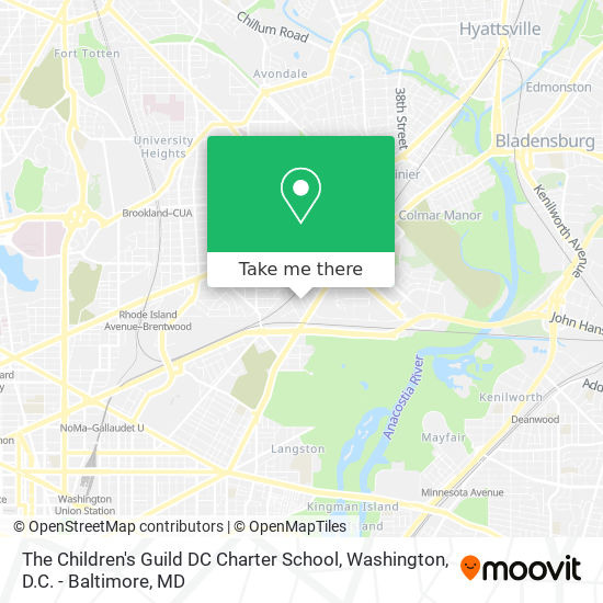 The Children's Guild DC Charter School map